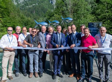 Inauguration de la passe à poissons de Beffay sur le Borne